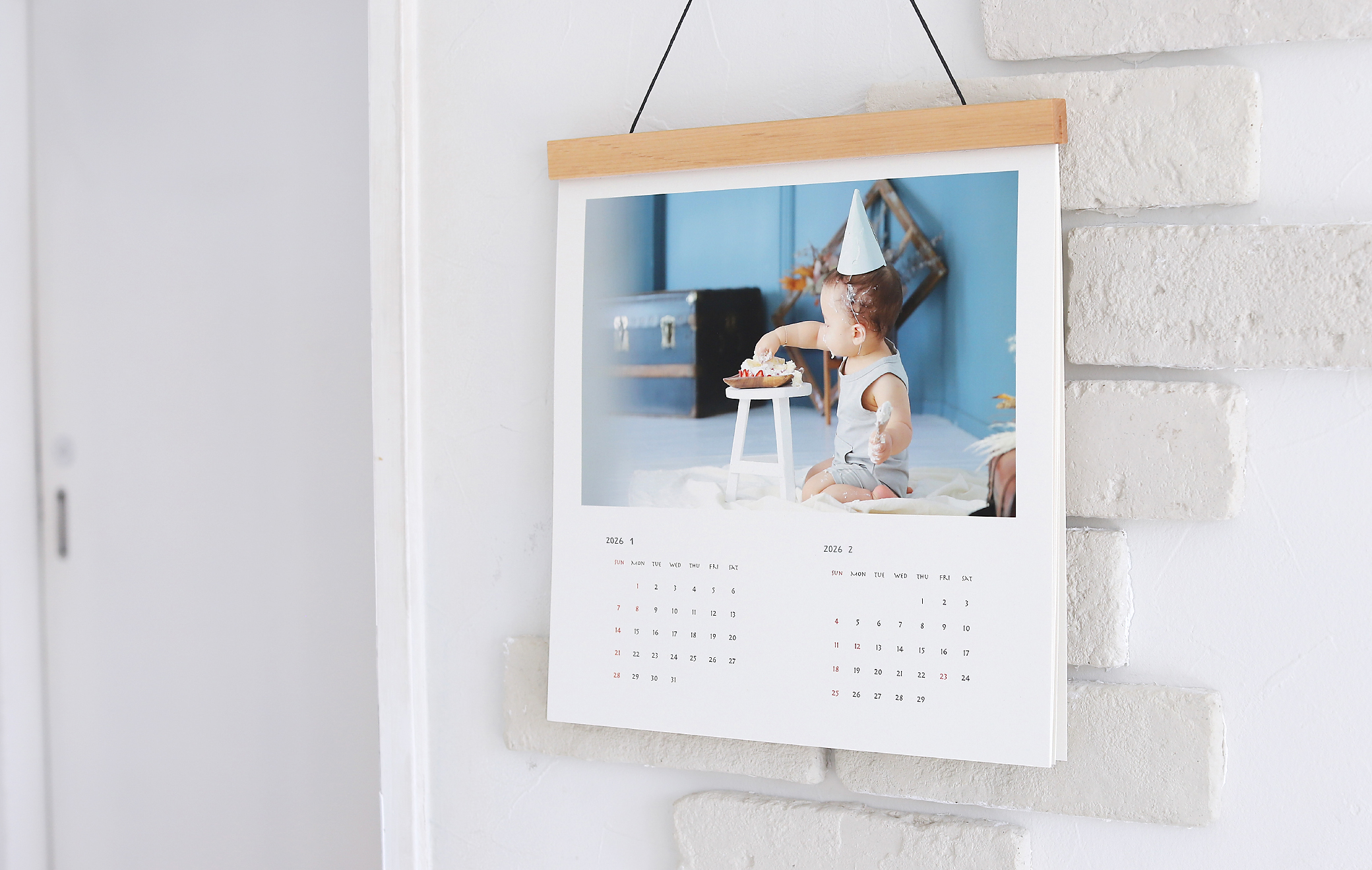 vanilla stick calendar (NA)　2026年カレンダー作れます！　（ご注文画面にテンプレートをご用意しています）